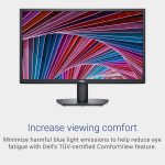 Dell monitor with ComfortView feature, reducing blue light emissions for enhanced viewing comfort