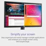 Computer screen displaying multiple applications with Dell EasyArrange for improved multitasking efficiency