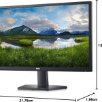 Dell monitor displaying a landscape, dimensions 21.76cm x 13.06cm x 1.96cm