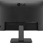 Back view of an LG monitor on stand, showing connectivity ports for versatile tech setups