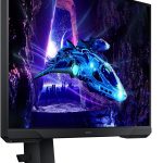 Gaming monitor displaying a vibrant 3D spaceship scene, enhancing immersion for an unparalleled gaming experience