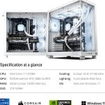 High-performance PC with Intel i7, NVIDIA RTX 4080 SUPER, 32GB RAM, 2TB SSD, Corsair cooling, RGB lighting, Windows 11