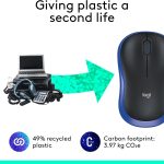 Recycled plastic items transformed into eco-friendly computer mouse with reduced carbon footprint