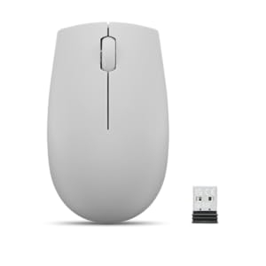 Sleek wireless gray computer mouse with USB receiver, ideal for desktop and laptop use