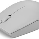 Sleek gray wireless computer mouse with scroll wheel, ideal for modern workspaces and ergonomic design enthusiasts