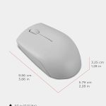 Wireless computer mouse with dimensions: 9.86cm x 5.79cm x 3.25cm, 52g weight, 1 AA battery included