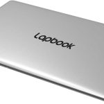 Closed silver laptop with Lapbook logo on the lid, showcasing sleek design and portable computing