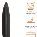 Side view of a black laptop sleeve, suitable for 14-inch laptops, provides optimal protection and is top loading