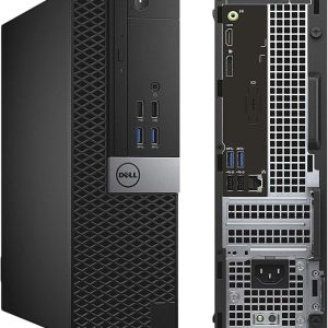 Dell OptiPlex 3040 desktop front and back view, showcasing ports and compact design for office use